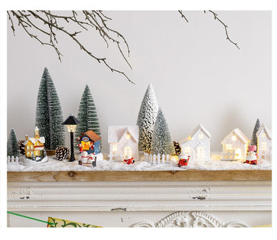Adorno Navideño Cabaña Luminosa con Paisaje en Miniatura - Image 17