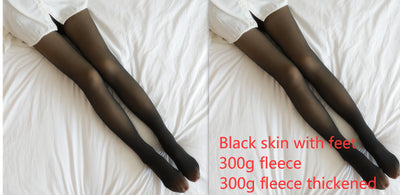 Leggings Térmicos Translúcidos Talla Grande con Forro Polar para Invierno - Image 2