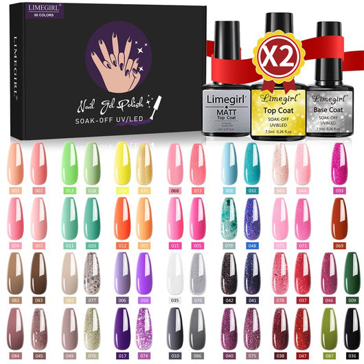 Set de 60 Colores de Esmalte de Uñas Removible con Adhesivo Funcional - Image 8
