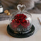 Caja de Regalo Rosa Eterna con Tapa de Cristal - Flor Inmortal para Día de Amor