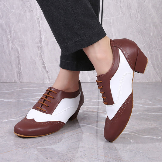 Zapatos de Baile Latino y Cuadrado con Suela Blanda para Adultos