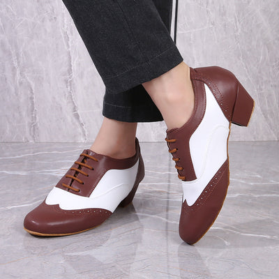 Zapatos de Baile Latino y Cuadrado con Suela Blanda para Adultos
