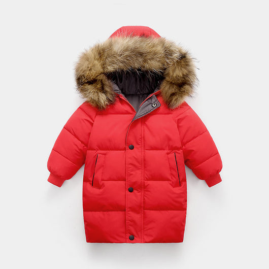 Abrigo Infantil Grueso con Cuello de Pelaje - Talla Mediana y Grande - Image 7