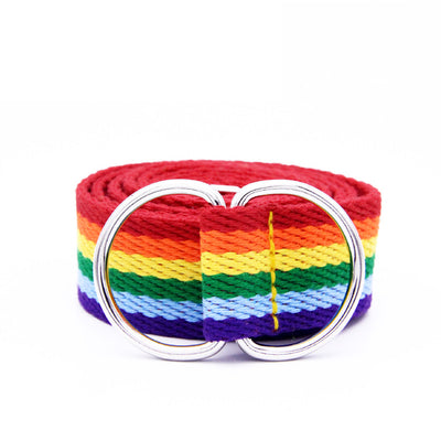 Cinturón Arcoíris para Mujer con Hebilla Doble Anillo Decorativo - Image 12