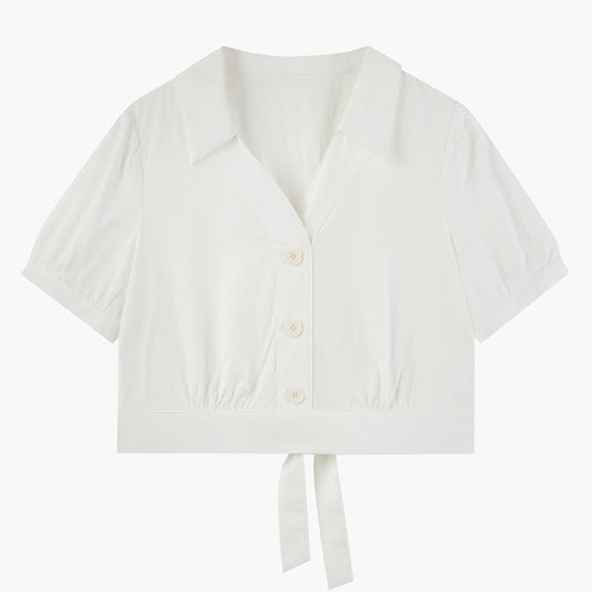Polo Corta Mujer Diseño Sofisticado - Image 2