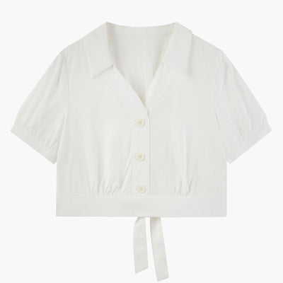 Polo Corta Mujer Diseño Sofisticado - Image 2