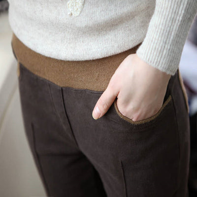 Leggins Gruesos de Terciopelo Estilo Coreano para Otoño e Invierno - Image 7