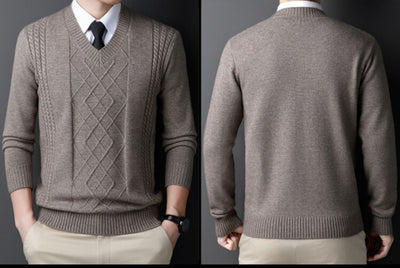 Suéter Casual para Hombre con Cuello Tipo Polo - Pullover de Punto - Image 18