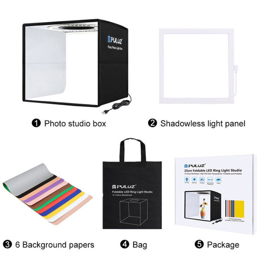 Kit de Estudio Portátil con Aro de Luz LED Profesional - Image 9
