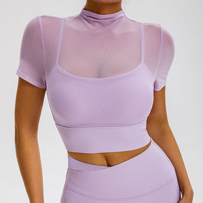 Top Deportivo Cuello Alto con Soporte de Pecho - Diseño Sensual Granate - Image 13