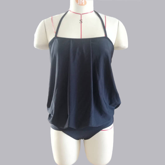 Traje de Baño Hombre Cuello Alto Pecho Negro - Image 4