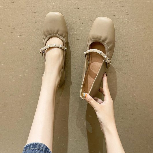 Mocasines Elegantes con Hebilla de Palabra Única para Mujer - Image 8