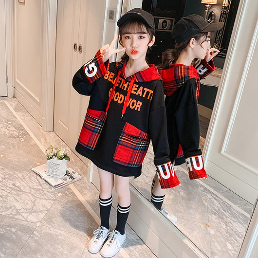 Sudadera con Capucha y Estampado de Letras Coreanas para Niños - Image 2