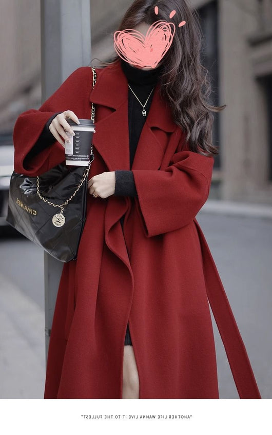 Abrigo Socialite de Moda Otoño-Invierno Largo hasta la Rodilla - Image 17