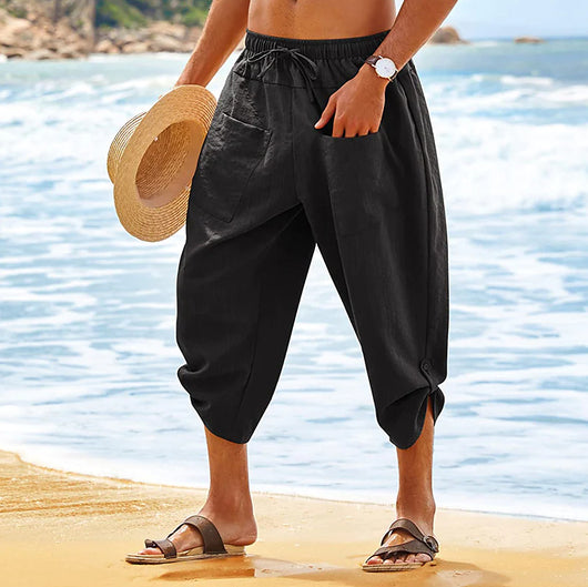 Shorts de Lino para Hombre - Comodidad de Verano - Image 6