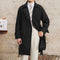 Abrigo Gabardina Impermeable Doble Cuello Hombre Largo Doble Botonadura