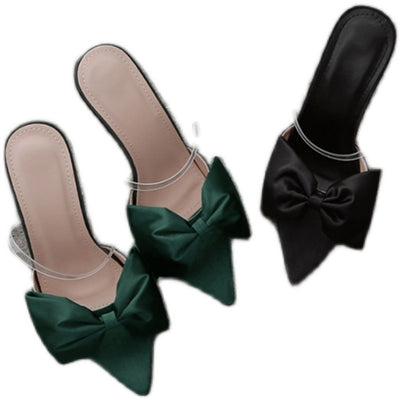 Tacones Stiletto Puntiagudos con Lazo para Mujer - Diseño Net Red - Image 8