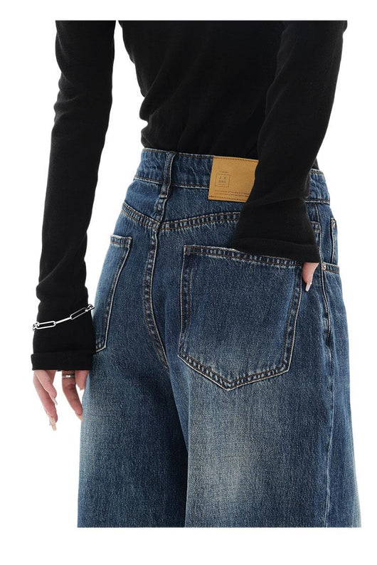 Jeans Retro Azul Holgados de Corte Recto - Image 5