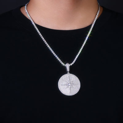 Collar Redondo Brillante - Colgante de Moissanita S925 con Baño de Platino - Image 6
