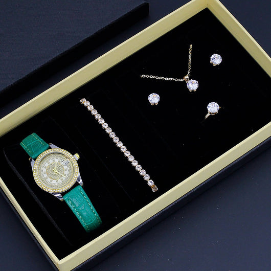 Reloj Elegante para Mujer con Diseño Cruzado - Conjunto de Joyería para San Valentín - Image 35