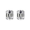 925 Plateado Plated Earrings Rock Candy Earrings Blanco G 925 Plateado