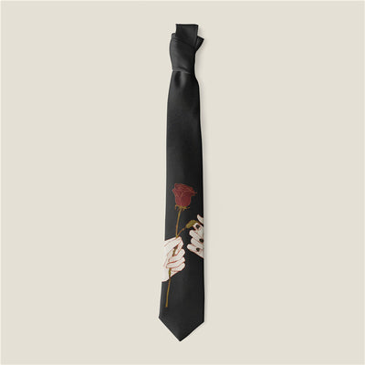 Corbata Estampada con Diseño Animal y Rosa Creativo - Image 5