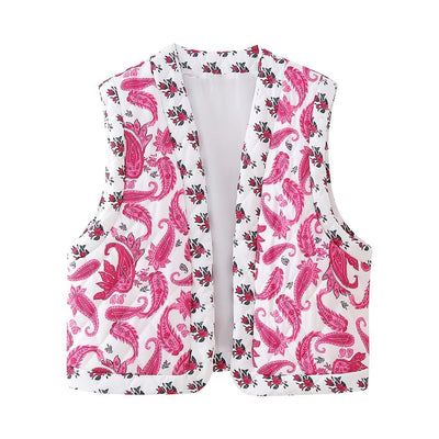 Chaleco Acolchado de Algodón con Estampado Street y Costuras Decorativas - Image 28