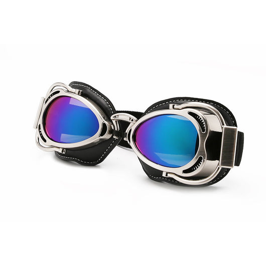 Gafas Protectoras Retro para Motocicleta - Estilo Piloto Harley con Protección Reflectante - Image 2