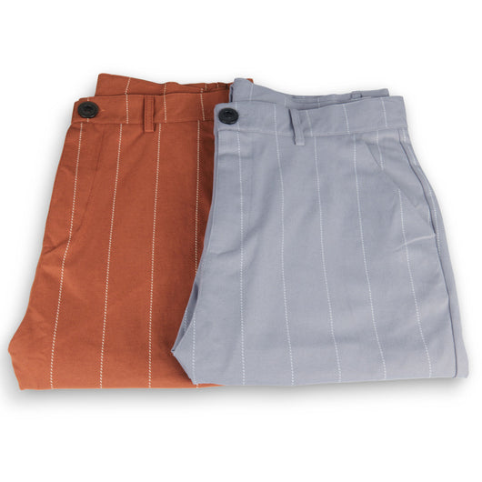 Pantalones Casuales con Rayas Punteadas y Puño Ajustado - Image 10
