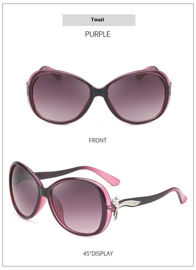 Brown oversized butterfly sunglasses with gradient lenses and a silver-tone floral accent on the temple. - Image 17