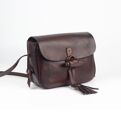 Bolsa de Cuero Retro Artesanal con Flecos para Mujer - Image 4