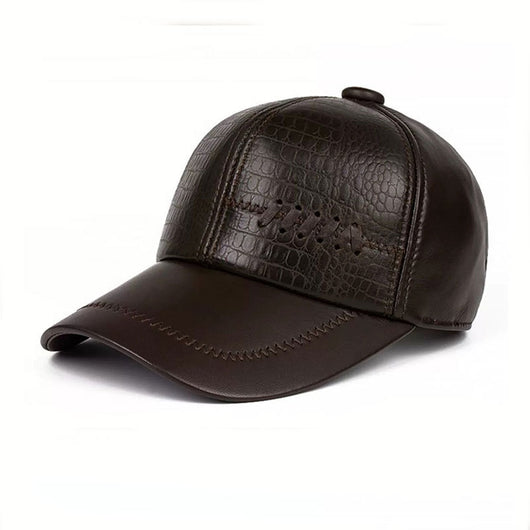 Gorra de Cuero para Hombre Otoño e Invierno - Image 3