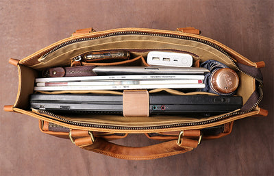 Portafolio Ejecutivo de Cuero Vacuno Vintage para Hombre - Image 4