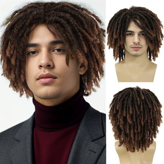 Peluca Completa de Rastas Sintéticas para Hombre - Fibra de Alta Calidad - Image 3