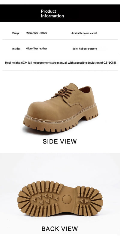 Zapatos de Vestir de Cuero Estilo Británico con Suela Gruesa Elevadora - Image 7