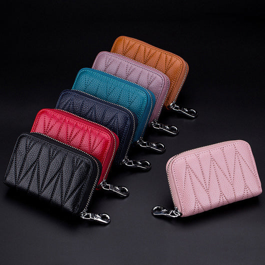Billetera Compacta con Protección NFC y Compartimento para Monedas