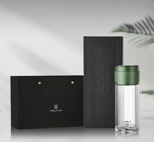 Taza de Té con Separador de Agua - Vaso Doble de Cristal
