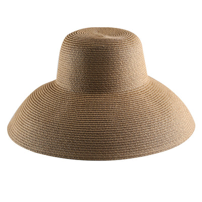Sombrero de Paja con Ala Ancha para Protección Solar en la Playa - Image 4