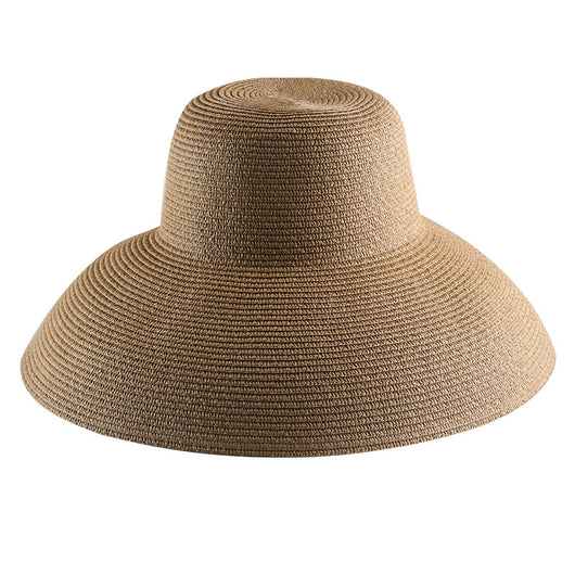 Sombrero de Paja con Ala Ancha para Protección Solar en la Playa - Image 4