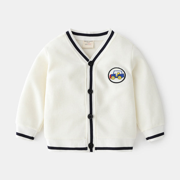 Cardigan Tipo Hoodie Cuello V para Niño - Abrigo Ligero