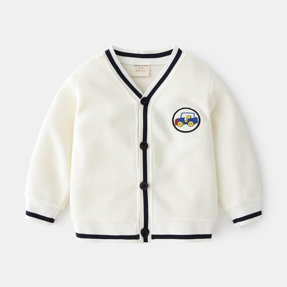 Cardigan Tipo Hoodie Cuello V para Niño - Abrigo Ligero