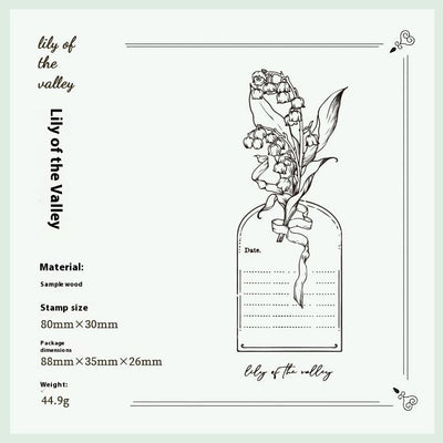 Sello de Madera Floral Retro para Cuadernos Artísticos y Proyectos DIY - Image 13