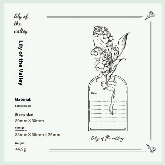 Sello de Madera Floral Retro para Cuadernos Artísticos y Proyectos DIY - Image 13