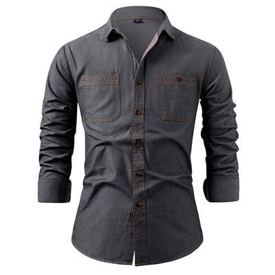 Chaqueta Casual de Algodón Puro Resistente a Arrugas para Hombre - Image 11
