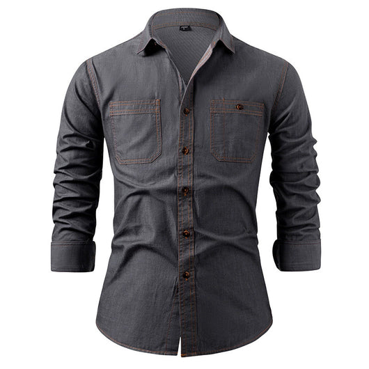 Chaqueta Casual de Algodón Puro Resistente a Arrugas para Hombre - Image 11