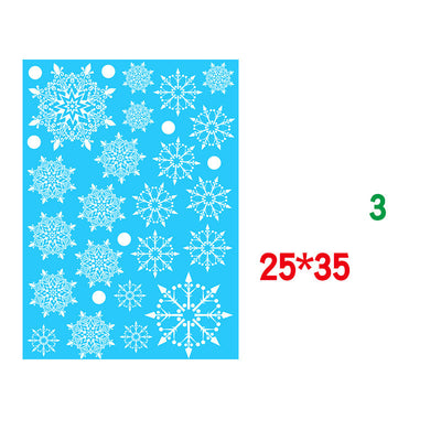 Pegatinas Navideñas Estáticas para Ventana - Copos de Nieve Decorativos - Image 20
