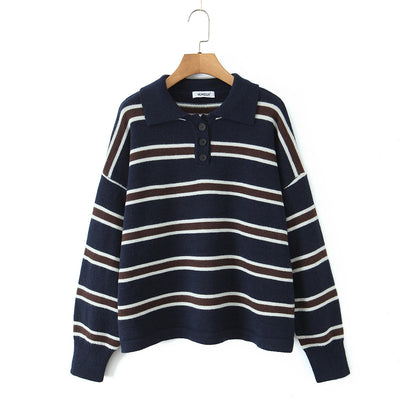 Suéter de Rayas Bicolor Casual para Mujer - Image 11