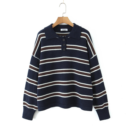 Suéter de Rayas Bicolor Casual para Mujer - Image 11