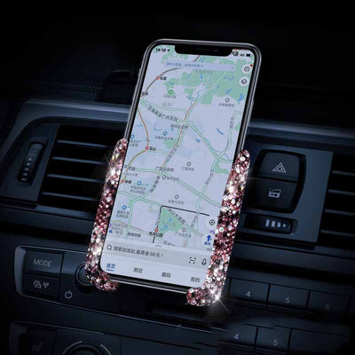 Soporte Vehicular para Celular con Salida de Aire y Detalles Diamantados - Image 4