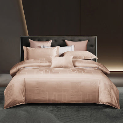Juego de Cama Algodón Puro Jacquard Europeo 4 Piezas Lujo - Image 15